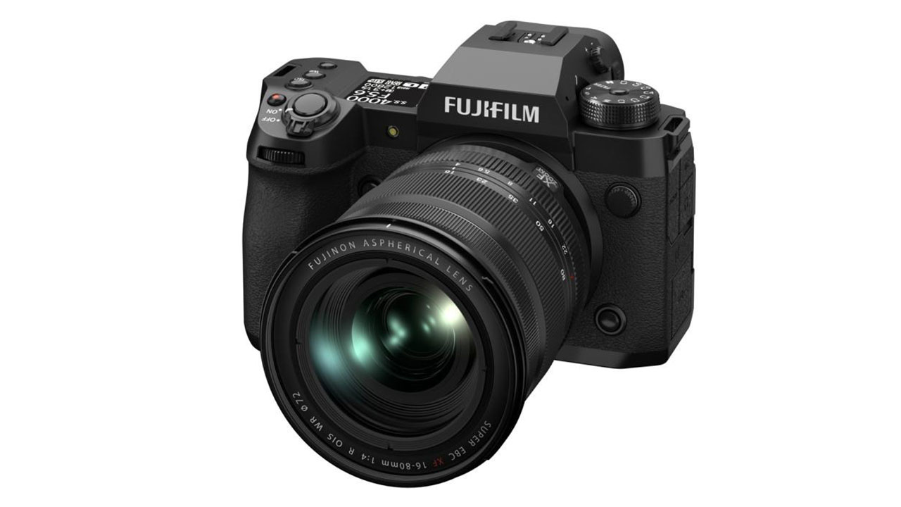 FUJIFILM X-H2の全体（レンズ付き）